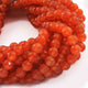 1 Strand Carnelian Faceted  Round Beads  - Carnelian Rondelles 5mm 11.5 Inches BR536 - Tucson Beads