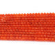 1 Strand Carnelian Faceted  Round Beads  - Carnelian Rondelles 5mm 11.5 Inches BR536 - Tucson Beads