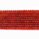 1  Strand Carnelian Faceted Rondelles  - Carnelian  Round Beads,  5mm- 11.5 Inches BR528 - Tucson Beads