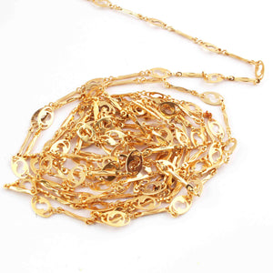 5 Feet Gold Plated Copper Chain - Cable Oval Link Chain - Copper Gold Curb Chain - Soldered Chain 10mmX5mm GPC1503 - Tucson Beads