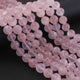 1  Strand Rose Quartz Roundelles Balls beads - Gemstone Balls beads - 8mm 10 Inches BR0705 - Tucson Beads