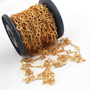 5 Feet Gold Plated Copper Chain - Cable Round  Link Chain - Copper Gold Curb Chain - Soldered Chain 8mm GPC1504 - Tucson Beads