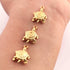 5 Pcs Gold Tortoise  Charm Pendant - 24k Matte Gold Plated  - Brass Gold  Tortoise Pendant 21mmx 9 mm GPC1455