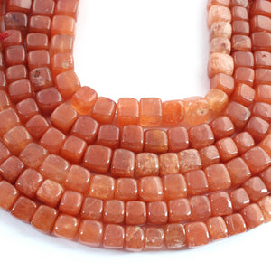 1 Strand Cherry Quartz Smooth Cube Briolettes - Box Shape Beads - 8mmx7mm-9mmx9mm - 11 Inches BR02617 - Tucson Beads
