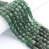 1  Strand Green Strawberry Faceted  Briolettes - Cube Shape  Briolettes - 8mm-9mm - 10.5 Inches BR02619
