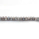 1 Strand Gray Moonstone Silver Coated Faceted Rondelles - Gray Moonstone -7mm - 8mm 8 Inches BR01847 - Tucson Beads