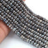1 Strand Gray Moonstone Silver Coated Faceted Rondelles - Gray Moonstone -7mm - 8mm 8 Inches BR01847