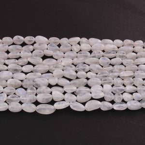 1  Long Strand White Rainbow Moonstone Faceted Briolettes  -Oval Shape Briolettes  7mmx7mm - 15mmx8mm -13 Inches BR02284 - Tucson Beads