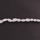 1  Long Strand White Rainbow Moonstone Smooth Briolettes  -Oval Shape Briolettes  7mmx7mm - 17mmx10mm -18 Inches BR02281 - Tucson Beads