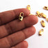 25 Pcs Copper Pendant Clasp Antique 24k Gold  Plated Lock Pendant Hook -Necklace Pendant Hooks - 12mmx6mm GPC043