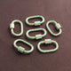 1 Pc Green Color Designer Enamel Brass Carabiner -Bakelite Lock 30mmx19mm  CB078 - Tucson Beads