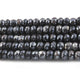 1 Strand Black Moonstone Silver Coated  Faceted Rondelles  - Gemstone Rondelles  8mm-9mm  14 Inches BR0669 - Tucson Beads