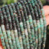 1 Strand Shaded Emerald Smooth Heishi, wheel, Tyre Gemstone Rondelles Beads  - 6mm-12mm 18 Inch  BR02285