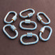 1 Pc Blue Color Designer Enamel Brass Carabiner  Enamel Lock 30mmx19mm  CB077 - Tucson Beads