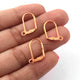12  Pcs  Copper Leverback Earwires Earring Hoops Earring hoops Rose Gold Plated   -Hoops Earring - 17mmx15mm GPC094 - Tucson Beads
