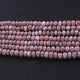 1  Long Strand Peach Moonstone Silver Coated Faceted Rondelles -Round Shape Roundels 7mmx8mm 14.5 Inches BR0655 - Tucson Beads