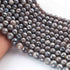 1 Long Strand Labradorite Silver Coated Faceted Round Ball - Round Ball Beads 8mm-10mm 13 Inches BR01859