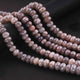 1  Long Strand Peach Moonstone Silver Coated Faceted Rondelles -Round Shape Roundels 8mmx9mm 14 Inches BR0660 - Tucson Beads