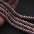 1 Long Strand Peach Moonstone Silver Coated Faceted Rondelles -Round Shape Roundels 9mm-11mm 14 Inches BR0678