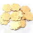 10 PCS Gold Plated Designer Clover,Flower Charms, Golden Stamp , Jewelry Making Supplies 21mm BulkLot GPC1063