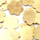 10 PCS Gold Plated Designer Clover,Flower Charms, Golden Stamp , Jewelry Making Supplies 21mm BulkLot GPC1063 - Tucson Beads