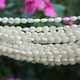 1 Long Strand White Silverite Faceted Briolettes  -Oval Shape Briolettes  - 8mm -13.5  Inches BR0348 - Tucson Beads