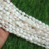 1 Long Strand White Silverite Faceted  Coin Shape Briolettes  - 8mm -13.5  Inches BR0348