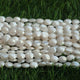 1 Long Strand White Silverite Faceted Briolettes  -Oval Shape Briolettes  - 8mm -13.5  Inches BR0348 - Tucson Beads