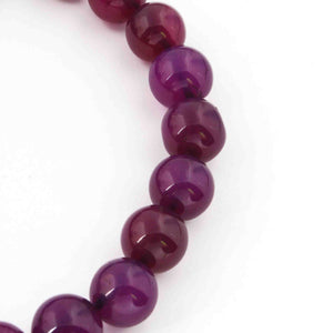1 Strand Purple Chalcedony Smooth ball Rondelles - ball Beads 11mm-16mm 8 Inches BR963 - Tucson Beads