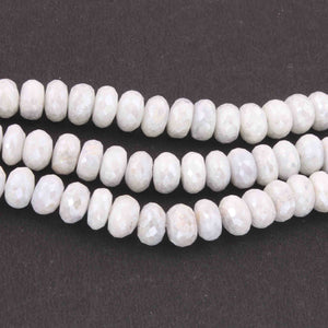 1 Strand Silverite  Faceted Roundel Beads,Semi Precious Beads,Gemstone Beads 8mmx9mm 8 inch BR922 - Tucson Beads