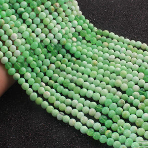 1 Long Strands Green Opal Smooth Rondelles - Green Opal Round Ball Beads 5mm 14 Inches BR0221 - Tucson Beads