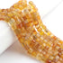 1  Strand Shaded Yellow Quartz Faceted  Briolettes - Cube Shape  Briolettes - 5mmx6mm-7mmx8mm - 8 Inches BR02622