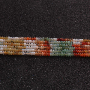 1  Strand Mix  Stone Faceted Roundels  -Round Shape  Roundels 7mm-5mm-14 Inches BR3703 - Tucson Beads