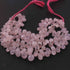 1 Strand Rose Quartz  Faceted Tear Drop Briolettes - Rose Quartz Briolettes  16mmx10mm-8mmx7mm 8.5 Inches BR0723
