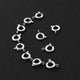 45 Pcs Copper Round Jump Lock Clasp Antique 925 silver Plated Lock Hoop-Jump Round Hoop- 7mmx10mm GPC245 - Tucson Beads