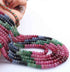 5 Strands Multi Sapphire Precious Necklace  Faceted Rondelle  - Round Shape Rondelles Beads - 3mm -19 Inches SPB0080