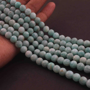 1 Strand  Amazonite Best Quality Faceted Round Balls - Faceted Balls Beads - 8mm 10 Inches BR0715 - Tucson Beads