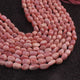 1 Long Strands Pink Opal Smooth Oval Shape Briolettes - Pink Opal Oval Beads - 7mm-9mm- -13 inches BR02477 - Tucson Beads
