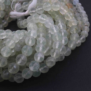 1 Long Strand Prehnite Faceted Round Balls beads - Gemstone ball Beads 5mm-6mm 9 Inches BR0733 - Tucson Beads