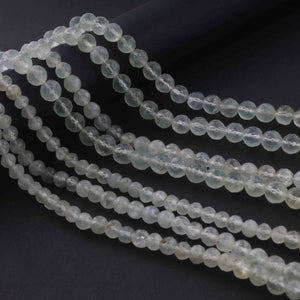 1 Long Strand Prehnite Faceted Round Balls beads - Gemstone ball Beads 5mm-6mm 9 Inches BR0733 - Tucson Beads