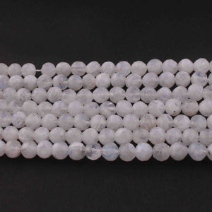 1 Strand  White Rainbow Best Quality Faceted Round Balls - Faceted Balls Beads - 5mm 10 Inches BR0730 - Tucson Beads