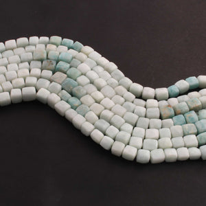 1  Strand Shaded Amazonite Faceted  Briolettes - Cube Shape  Briolettes - 7mmx6mm-8mmx8mm - 8 Inches BR02610 - Tucson Beads
