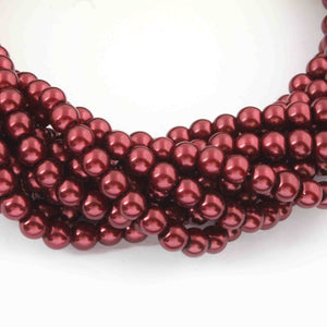 1 Long Strand  Burgundy Rubies Faceted Wine Red Natural Stone Round Balls beads - Gemstone ball Beads 6mm 16 Inches BR980 - Tucson Beads