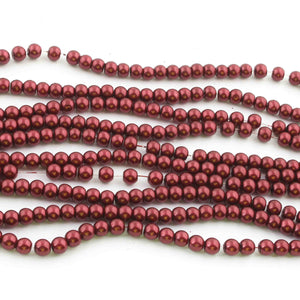 1 Long Strand  Burgundy Rubies Faceted Wine Red Natural Stone Round Balls beads - Gemstone ball Beads 6mm 16 Inches BR980 - Tucson Beads