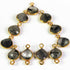 10 Pcs Black Rutile 24k Gold Plated Faceted Heart Shape Gemstone Bezel Connector & Pendant - 17mmx9mm-13mmx9mm  PC514