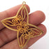 5 Pcs 24k Gold Plated Copper Pendant, Copper Designer Pendant, Jewelry Making Tools, 36mmx27mm, Gpc1112