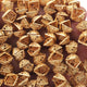 1 Strands 24k Gold Plated Copper Square Shape Half Cap Beads, Designer Beads, Jewelry Making , 4mmx8mm,  gpc1130 - Tucson Beads
