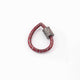 1 Pc Pave Diamond  Pear Red Enemel Carabiner- 925 Sterling Silver- Diamond Lock with Screw On Mechanism 23mmx12mm CB041 - Tucson Beads