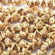 1 Strands 24k Gold Plated Copper Square Shape Half Cap Beads, Designer Beads, Jewelry Making , 4mmx8mm,  gpc1130 - Tucson Beads