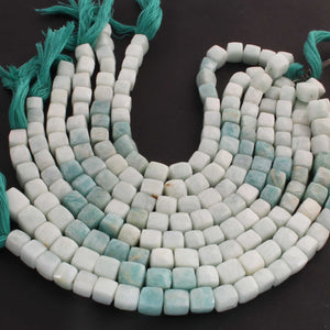 1  Strand Shaded Amazonite Faceted  Briolettes - Cube Shape  Briolettes - 8mm - 8 Inches BR02611 - Tucson Beads